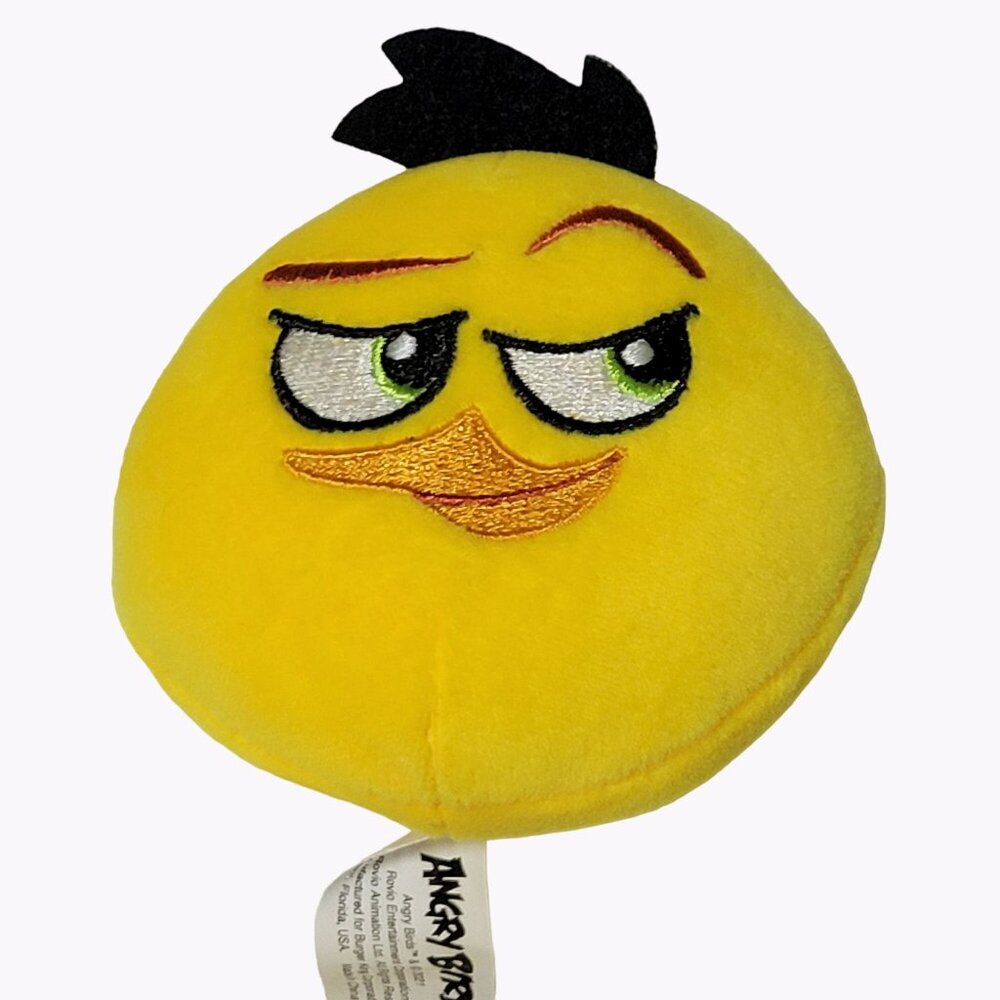 Angry Birds Chuck 3 inch Mini Plush Bird Yellow Stuffed Animal Burger King Toy